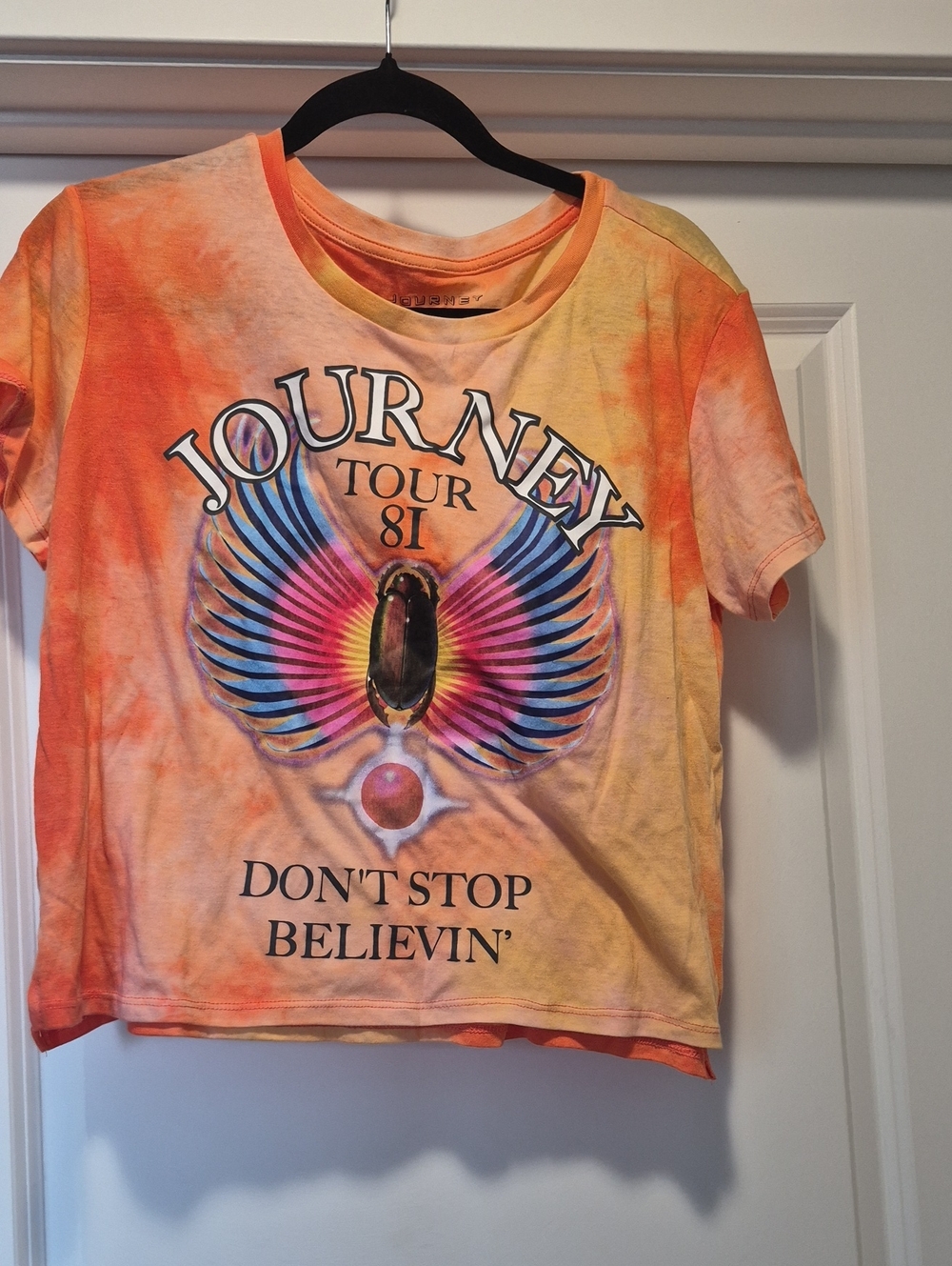 Journey 'Don't Stop Believin'' Orange Tie-Dye Kids Tee